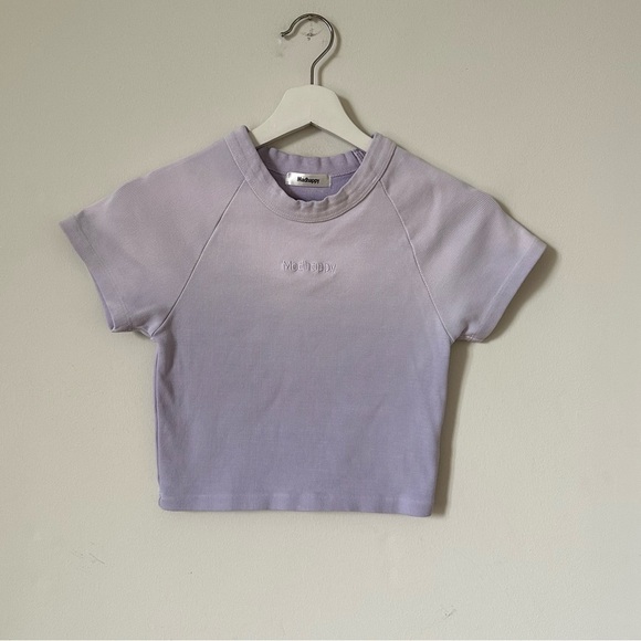 Madhappy Ribbed Baby Tee In Serenity Size S - Picture 1 of 4